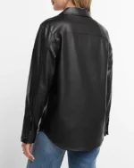 black leather shacket womens United States