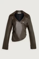 leather wrap shirt USA