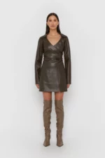 leather wrap shirt United States