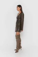leather wrap shirt