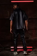 leather zip up shirt USA