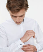 shirt with leather collar USA