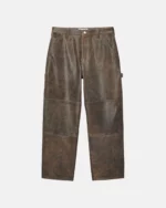 Distressed Leather Pants