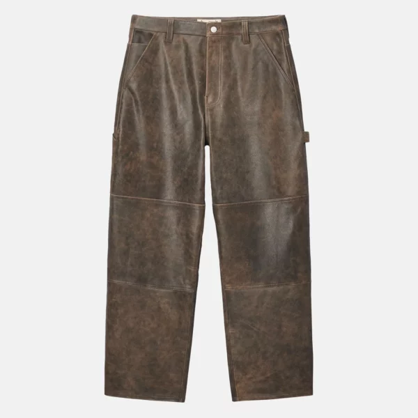Distressed Leather Pants