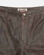 Distressed Leather Pants US