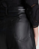 Black Mini Leather Shorts US