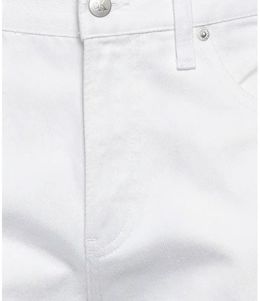 Calvin Klein White Bermuda Leather Shorts USA