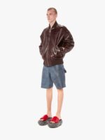 Grey Leather Shorts United States