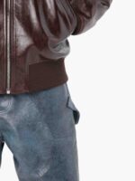 Grey Leather Shorts