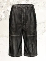 Knee Length Leather Shorts