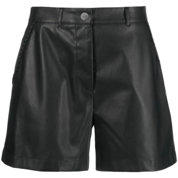 LIU JO Leather Wide Leg Shorts
