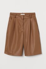 Leather Brown Shorts