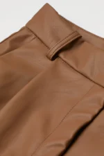 Leather Brown Shorts USA