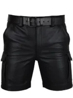 Leather Cargo Shorts