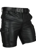 Leather Cargo Shorts USA