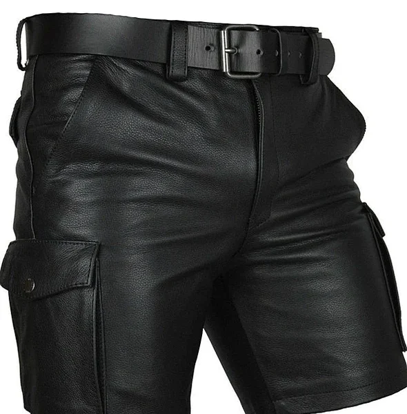 Leather Cargo Shorts USA