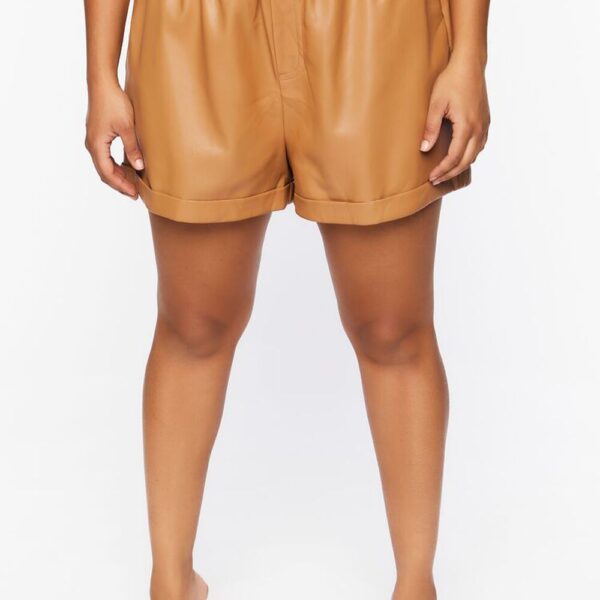 Leather Shorts Plus Size US