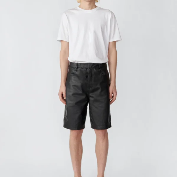 Long Leather Shorts