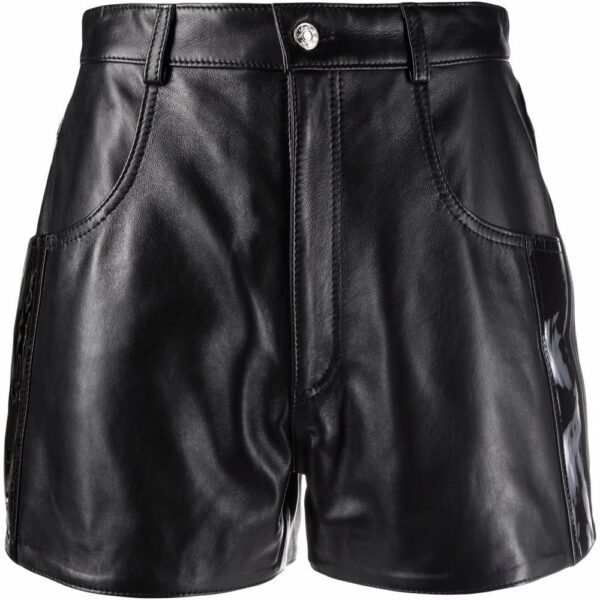 Manokhi High Waisted Leather Shorts