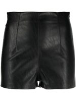 PINKO High Waisted Leather Shorts