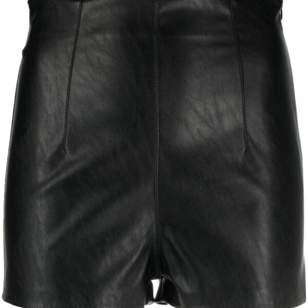 PINKO High Waisted Leather Shorts