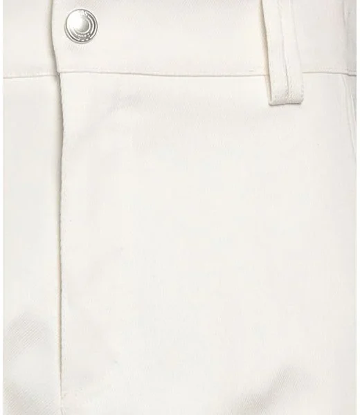 White Bermuda Leather Shorts USA