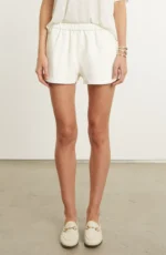 White Leather Slip Shorts US