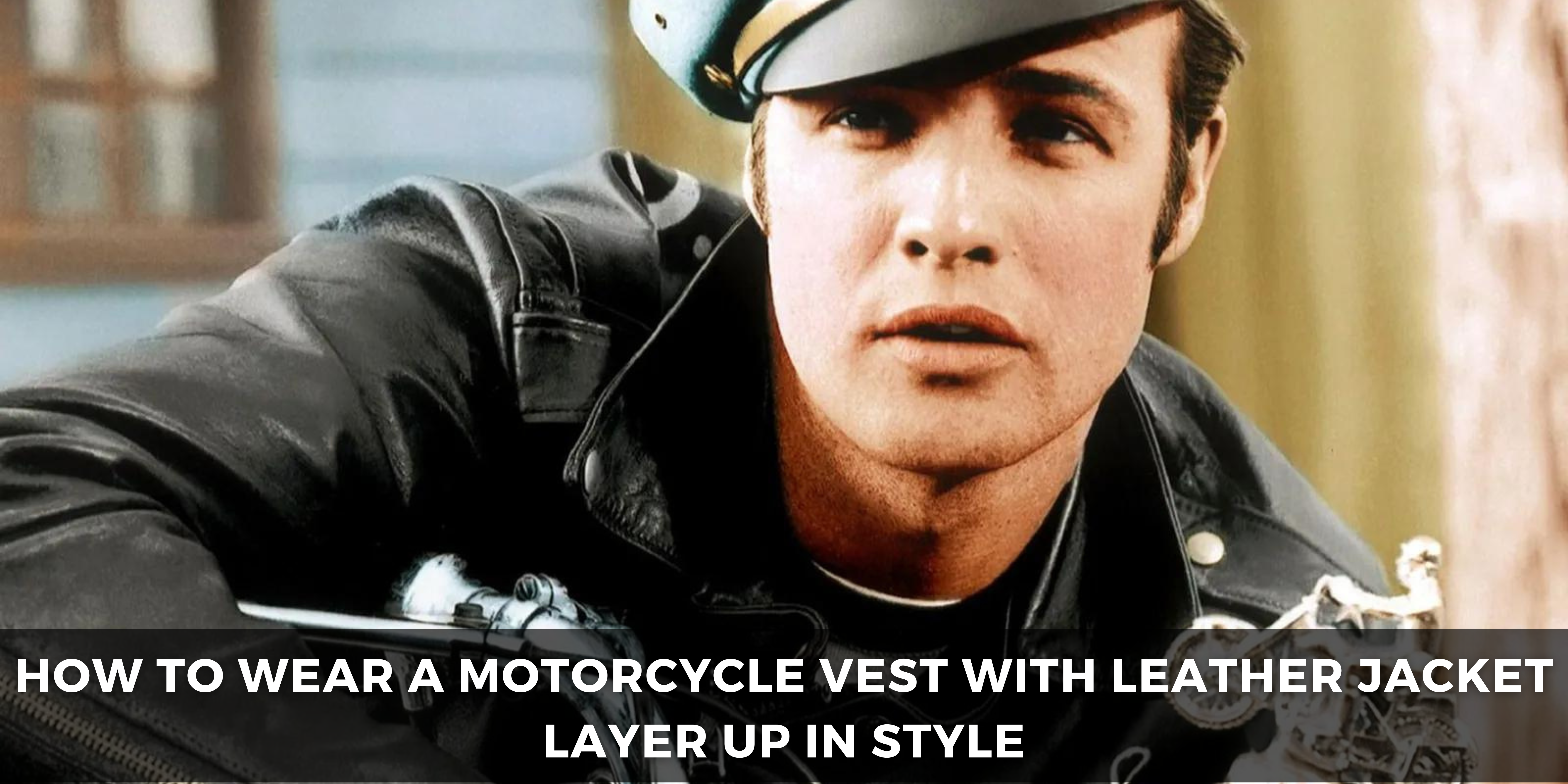how to wear a motorcycle vest with leather jacket