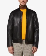 Mens MacNeil Smooth Leather Bomber Jacket