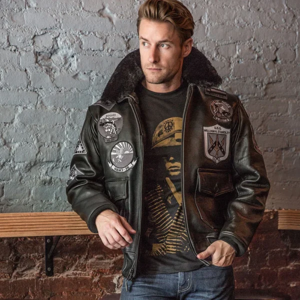 Bogard by Mike B x Cockpit USA Stealth Top Gun Bomber Jacket Z21W106