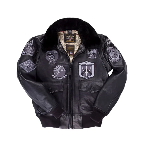 Bogard by Mike B x Cockpit USA Stealth Top Gun Bomber Jacket Z21W106 US