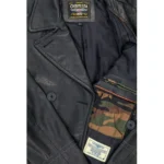 Leather Pea Coat Z21V030 USA